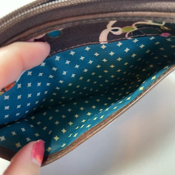 Fossil PVC Coated Leather Wristlet Wallet Small Phone Holder - Picture 5 of 7